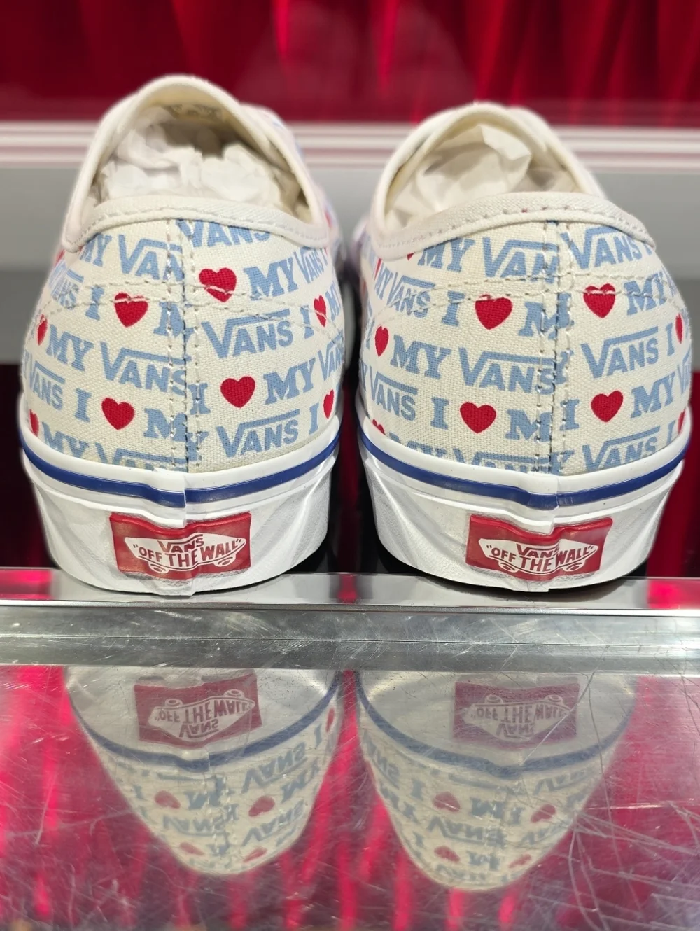Vans Authentic I Love My Vans True White Shoes Men's 9.0 Women's 10.5 New